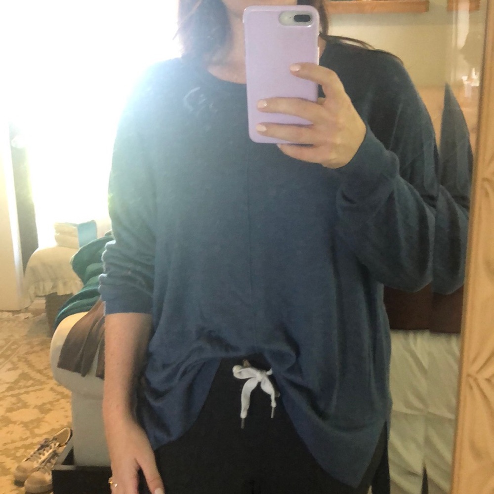 Blue light sweater
